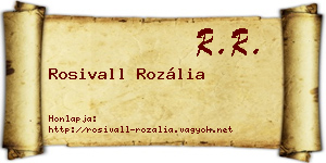 Rosivall Rozália névjegykártya