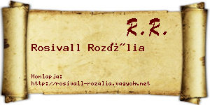 Rosivall Rozália névjegykártya