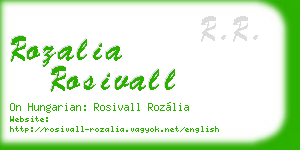 rozalia rosivall business card