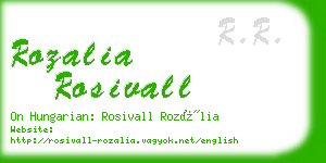 rozalia rosivall business card